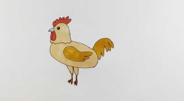 鸡的简笔画怎么画鸡的简笔画步骤图解教程