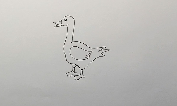 鸭脚怎么画 简笔画图片