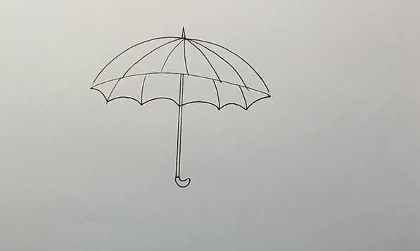 伞简笔画怎么画 伞的简笔画步骤图解教程