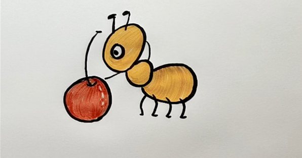 我想画小蚂蚁图片