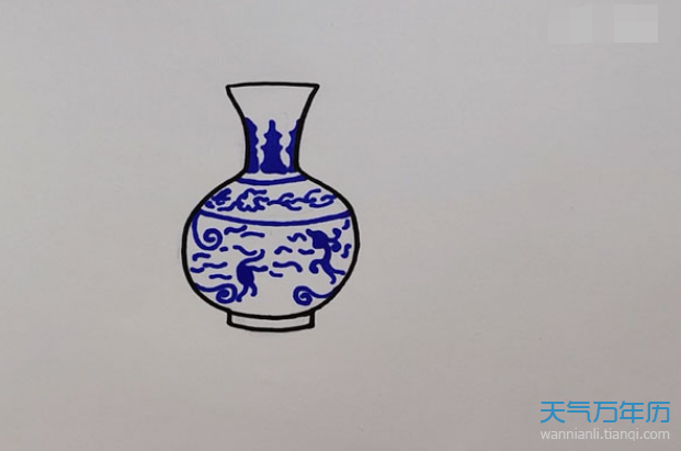 青花瓷简笔画怎么画青花瓷的简笔画步骤图解教程