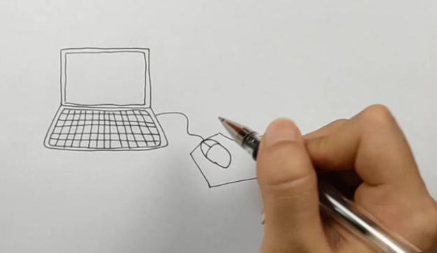 电脑简笔画怎么画电脑的简笔画步骤图解教程