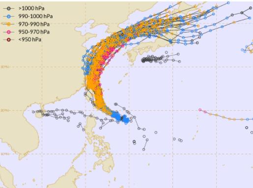 18號颱風米娜將進東海 國慶節會去江浙滬登陸嗎