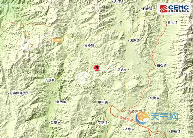 騰衝市31級地震最新消息保山市騰衝市震感強烈