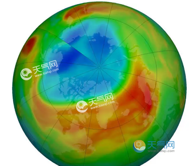 今年3月,北極地區上方出現了一個巨大的臭氧層空洞——北極平流層的