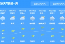 陕西北部今日依旧倾盆大雨 延安等地仍有暴雨频发区