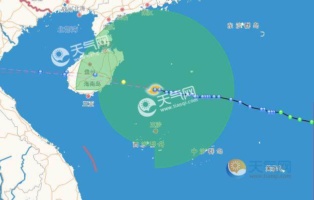 16號颱風最新消息路徑情況 今將在海南陵水到文昌一帶登陸