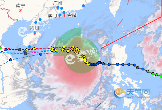 海南台风路径实时图图片
