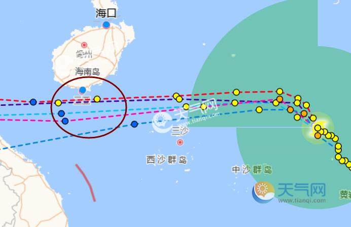 溫州颱風路徑實時發佈系統17號颱風 預計24日晚可能登陸或擦過三亞