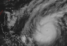 海南台风19号天鹅最新消息 11月1日登陆菲律宾2日到达南海
