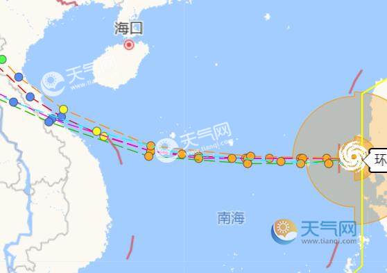 22號颱風環高最新路徑位置 受颱風冷空氣影響海南風雨將至