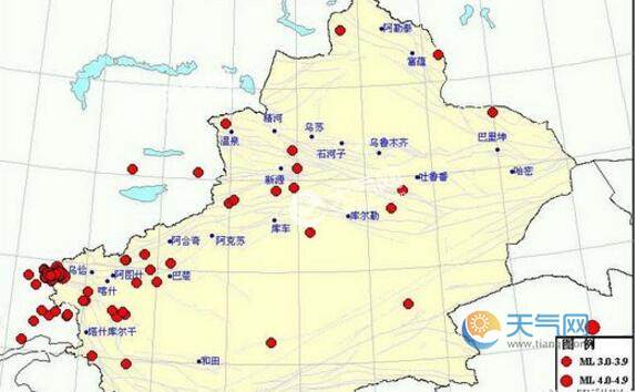 2021地震新疆最新消息更新:巴音郭楞州且末縣發生4.1級地震