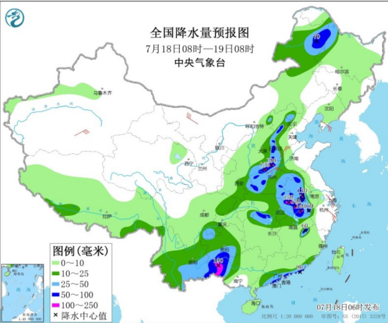 华北江淮云南等地有强降水天气 受南海热带影响广东福建等地有大到暴雨
