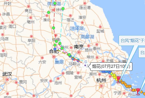 台风烟花会影响南京吗 江苏烟花台风路径实时发布系统路径
