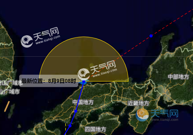 2021年第9号台风实时路径图发布 台风卢碧登陆日本鹿儿岛