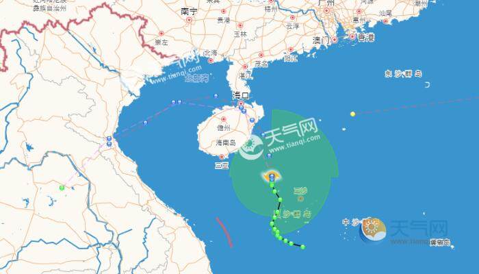 海南臺風路徑實時發佈系統17號颱風 今日夜間至9日上午將登陸海南