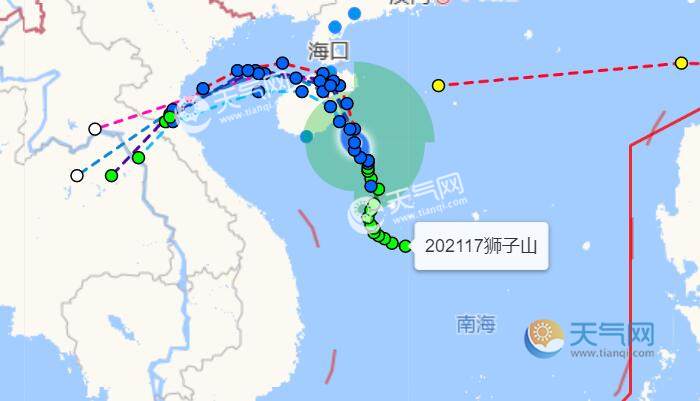 17號颱風獅子山路徑最新走向圖 颱風路徑實時發佈系統路徑趨勢