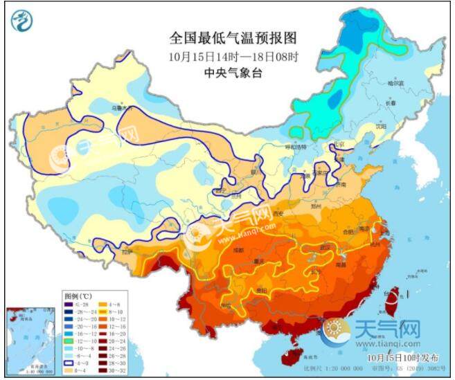 全国秋裤预警地图图片