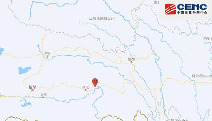 西藏林芝市巴宜区接连发生两次地震 均在3级以上