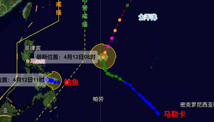 1号台风马勒卡实时路径发展图 已加强到12级会影响江苏吗