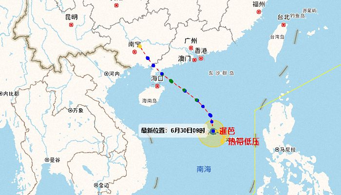 广西台风网第3号台风最新消息今天 台风暹芭对广西有影响吗