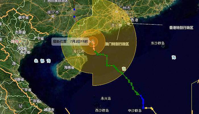台风暹芭将影响华南地区 广东海南等有较大强风雨天气