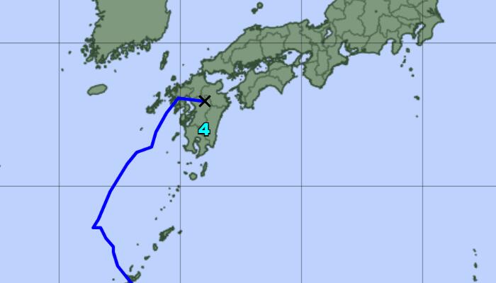 4号台风路径实时发布系统最新路径图 “艾利”登陆日本后即将“变性”