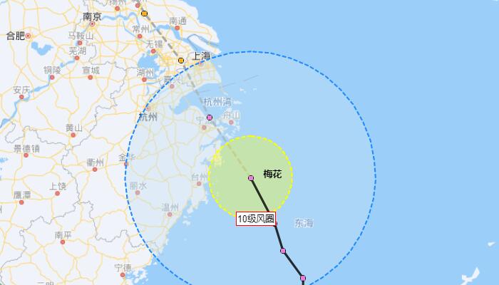 台风梅花今天将两次登陆华东 第二次也可能在浙江登陆