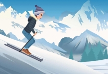 滑雪不会刹车女生一路靠吼下坡 冬季滑雪注意哪些安全事项