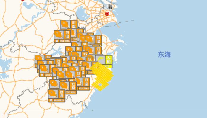 浙江多地低温预警生效中 杭州未来两天最低温在冰点