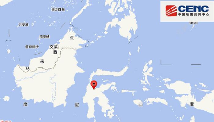 印尼地震最新消息：蘇拉威西島發生5.4級地震