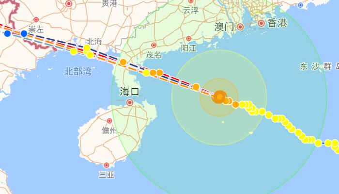 泰利增强到台风级 珠江口等地降雨明显