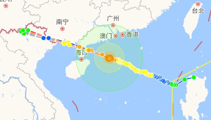 2023年广东首个台风 第4号台风泰利给广东带来强风雨天气