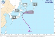 台风达维实时路径图 10号台风“达维”将向北偏东方向移动