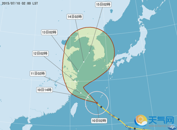 台风"灿鸿"最新路径图